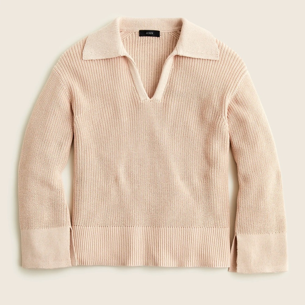 J. Crew Relaxed Collar Knit Sweater | M